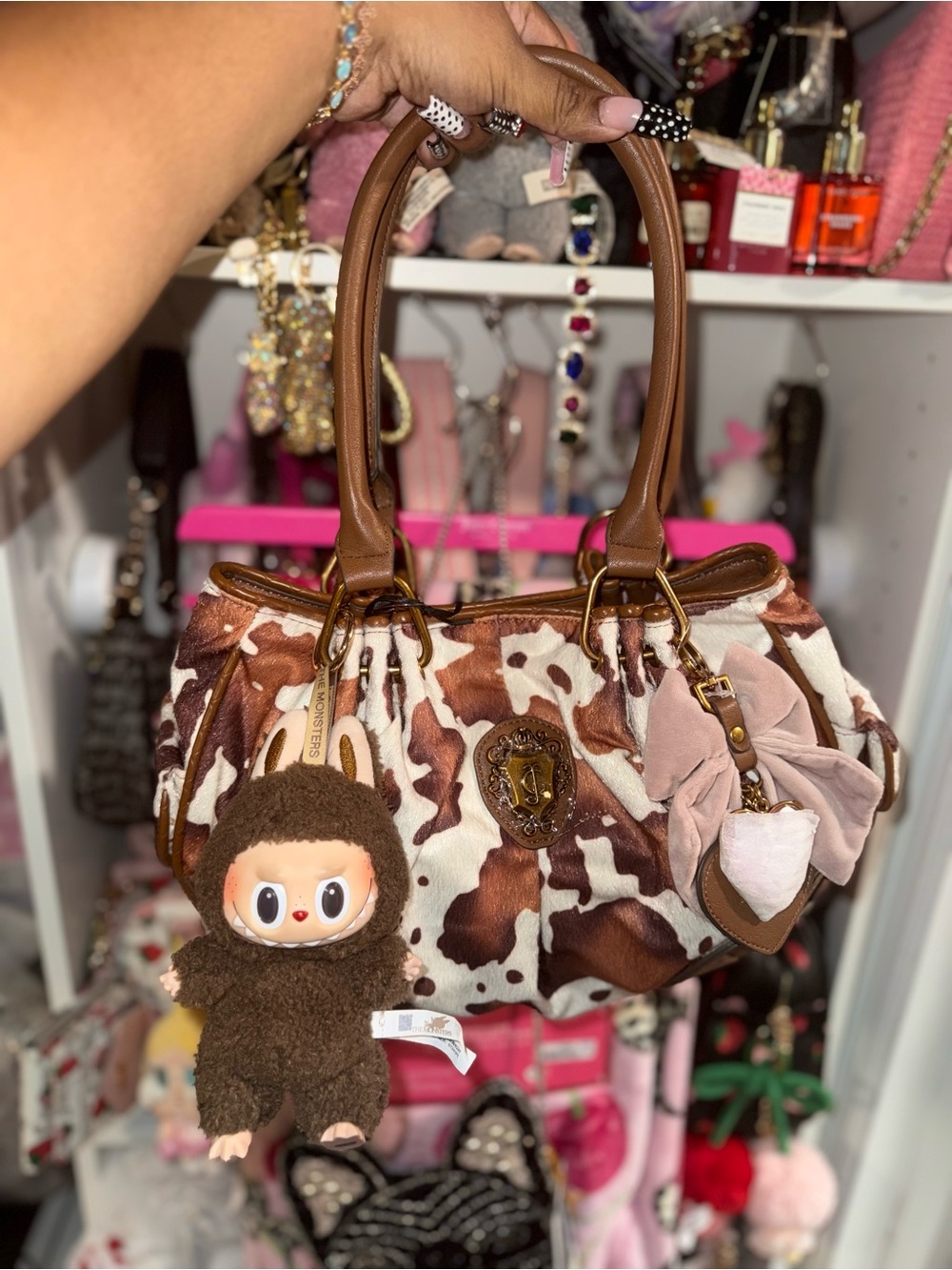 Juicy Couture Romance Cow Satchel Handbag